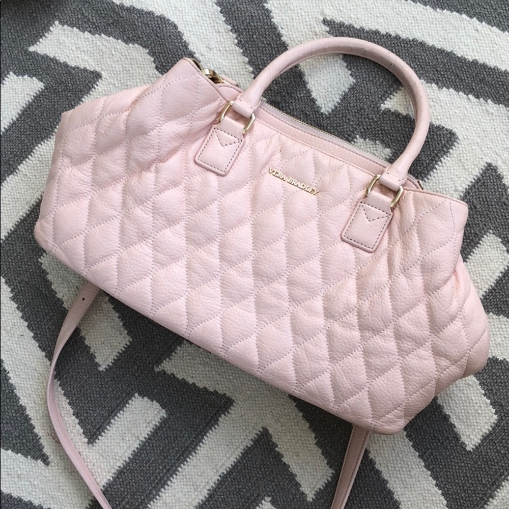 Vera Bradley Pink Quilted Emma Satchel Gem
